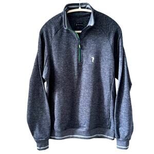 William Murray Golf Clubhouse Heathered Blue 1/4 Zip Long Sleeve Pullover Small